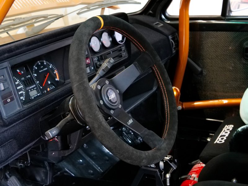 Luisi Mirage Corsa Sportlenkrad Wildleder schwarz / orange geschüsselt & TÜV Prüfbericht
